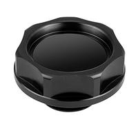 Bouchon de réservoir de carburant de moteur de couverture de remplissage d'huile d'alliage d'aluminium compatible avec Civic(Le noir)