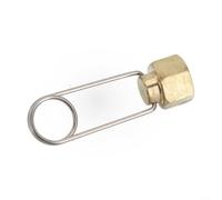 Bouchon de réservoir de gaz de camping en cuivre pour conduites de raccordement de gaz liquéfié - 1,3 x 5 cm - 12 g - Doré - Convient pour les cuisinières d'extérieur, les barbecues et les