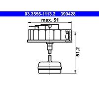 ATE 03.3556-1113.2 Bouchon, réservoir du liquide