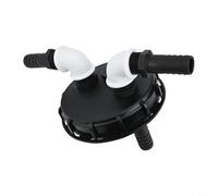Bouchon de réservoir d'eau IBC anti-fuite de 163 mm avec 2 connecteurs rapides de 25 mm, adaptateur d'installation facile pour barils de pluie et applications industrielles