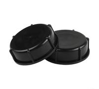 Bouchon de réservoir d'eau IBC DN80 S100 x 8 fileté - Couvercle de valve de rechange pour réservoir d'eau de pluie - Couvercle en plastique noir robuste pour raccords de sortie IBC Ton pour jardin et