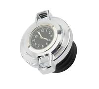 Bouchon De Réservoir D'essence Avec Horloge Pour Harley Pour Sportster XL 883/1200 Pour Road King 1996-2023 RESPUNEKBAH(Chrome)