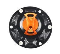Bouchon de réservoir d'essence CNC pour Moto Triumph Daytona 600/650 675/955i Speed Four Triple 955i/1050 Tiger 800/800XC TT600 (Orange)