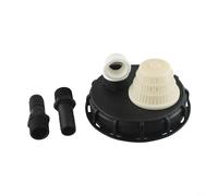 Bouchon de réservoir IBC de 163 mm avec connecteur rapide de 25 mm, adaptateur de couvercle de pluie pour le stockage de l'eau, fermeture en plastique PP avec filtre d'aération, raccord d'irrigation