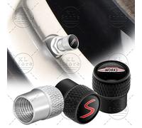 Bouchon de tige d'air de Valve de pneu de roue de voiture, couvercle anti-poussière pour Mini Cooper S emblème R55 R56 F55 F56 F60 John Cooper Works 4 pièces/ensemble S T(S)