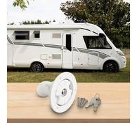 Bouchon de trappe d'entrée d'eau pour caravane, design robuste pour un accès facile à l'eau, pour véhicules récréatifs et remorques (blanc)