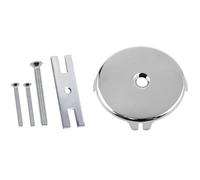 Bouchon de trop-plein de baignoire à trou unique de 8,9 cm avec vis pour la plupart des baignoires de salle de bain (argenté)