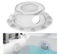 Bouchon de trop-plein pour baignoire, protection anti-débordement, ventouses puissantes, PVC transparent, 16 cm, empêche l'eau de votre baignoire de s'écouler (1#)