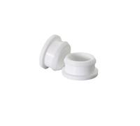 Bouchon de trou boucle conique en caoutchouc Silicone, extrémité d'étanchéité forme T 2.5mm-50.6mm(White,9mm(5Pcs))