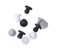 Bouchon de trou en caoutchouc Silicone, 10/20/50/100 pièces, 2.5-4mm, joint boucle solide forme T, bouchon d'extrémité d'étanchéité(Black,50PCS-4MM)