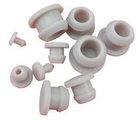 Bouchon de Trou en Silicone, Bouchons Caoutchouc étanches, 6 pièces Bouchon Joint Gris diamètre 2,5 mm à 60, Couvercle Tuyau température T Plastique Robinet(A 5.5mm)