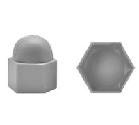Bouchon de Trou en Silicone, Couvercle d'écrou Hexagonal, Paquet 50 couvercles Capuchon dôme Boulon, Protection Plastique M20 ~ M30 for vis hexagonales, boulons(Grey,M30*46 * 58mm)