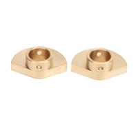 Bouchon de Tube d'essieu arrière RC, contrepoids en Laiton, Poids d'équilibrage pour SCX10 Pro, stabilité de Conduite améliorée, antirouille, Durable, revêtement Noir, 2 pièces (Or)