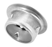 Bouchon de tuyau de drainage de balcon en acier inoxydable rond avec design creux anti-débris pour l'extérieur (Ø 63 mm)