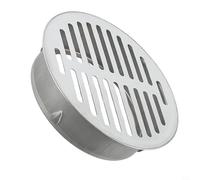 Bouchon de tuyau de drainage de balcon en acier inoxydable rond avec design creux anti-débris pour l'extérieur (Ø 200 mm)