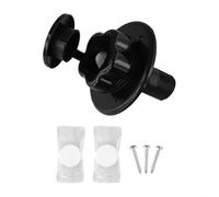 Bouchon de valve d'arrivée d'eau de camping-car pour caravane et remorque - Connecteur de tuyau étanche Port de remplissage d'eau douce en plastique noir 7,7 x 7,5 cm