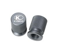 Bouchon de Valve de Pneu pour KYMCO AK550 XCITING 250 300 350 400 400S 500 Downtown 125 300i Moto CNC Aluminium Valve De Pneu Port d'air Tige Couvercle Capuchon(E)
