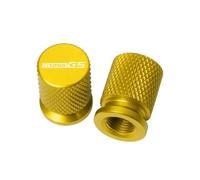 Bouchon de Valve de Pneu pour R1250GS Adventure Rallye HP Motocyclette Accessoire CNC Capuchons De Tige De Valve De Roue De Pneu Couvercle Etanche À L'Air(Yellow)
