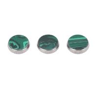 Bouchon de valve de trompette, bouton de doigt, métal vert, taille standard, pièces de rechange pour trompettistes, 3 pièces (C309 Chrome)