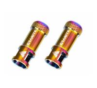 Capuchons de Valve Granite Juicy Nipple avec Fonction de Retrait du Noyau de Valve, Capuchons de Protection de Pneu de Vélo Faciles à Utiliser (Nappe de pétrole)