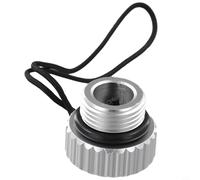 Bouchon de valve DIN fileté en aluminium pour plongée sous-marine prenant en charge la norme 5/8-14NPS sans compromettre l'intégrité structurelle (argenté)
