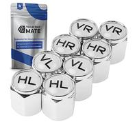 Bouchon de Valve en ABS, Lot de 8, Bouchons Argents marqués avec Joint pour valves de Voiture, Moto, Scooter, remorque et vélo, marqueur de Pneu Voiture, Bouchon Valve Pneu Voiture avec marquage