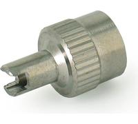 Bouchon de valve en métal, avec outil et bague d'étanchéité