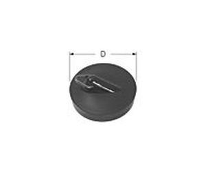 Bouchon de valve magnétique ASW Stedo 800235 Ø 45,5 mm, avec support triangulaire, noir