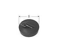 Bouchon de valve magnétique ASW Stedo 800235 Ø 45,5 mm, avec support triangulaire, noir