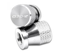 Bouchon de Valve Pneu Moto usiné CNC Lot 2 Bouchon pour G310 R G310R G 310 Accessoires Bouchons De Valve Pneu Moto en Aluminium CNC(Silver)