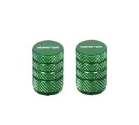 Bouchon de Valve Pneu Moto usiné CNC Lot 2 Bouchon pour Monster 695 696 795 796 797 821 1200 1200S 1100/S Evo Bouchons De Valve Roue(Green)