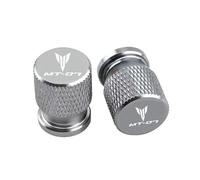 Bouchon de Valve Pneu Moto usiné CNC Lot 2 Bouchon pour MT-07 MT07 MT 07 (Toutes Années 2017-2025) - Bouchons De Valve Pneu Usinés CNC (2 Pièces)(Silver)