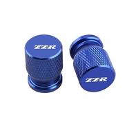Bouchon de Valve Pneu Moto usiné CNC Lot 2 Bouchon pour ZZR250, ZZR600, ZZR1200, ZZR1400 2 Bouchons De Valve Pneu pour Moto(Blue)
