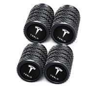 Bouchon de Valve Voiture pour Tesla Model 3, S, X, Y Accessories, 4 Pièces Bouchons Valve Pneu avec Joint D'étanchéité Capuchons Valve pour SUV Moto Camion Moto