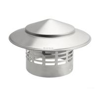 Bouchon de ventilation de toit en acier inoxydable 304 résistant aux intempéries avec écran en maille pour système d'échappement de cuisine et salle de bain (200 mm)