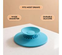 Bouchon de vidage universel 2-en-1 pour évier de cuisine avec crépine en silicone de haute qualité, bouchon de vidage pop-up anti-obstruction, convient pour baignoire, douche et évier, collecte les ch