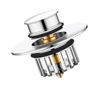 Bouchon de vidange 2 en 1 amélioré pour baignoire et attrape-cheveux avec panier filtrant efficace pour nettoyer le filtre de vidange en laiton de salle de bain