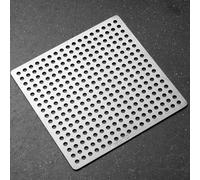 Bouchon de vidange carré en acier inoxydable 304, trous de filtre de 3,5 mm pour garder les canalisations claires des feuilles, protections de vidange pour salle de bain, cuisine, sol (14,5 x 14,5 cm)