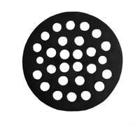 Bouchon de vidange carré pour canalisations de douche de 10 à 35,6 cm, acier inoxydable 304, 10 x 10 cm, finition dorée/argentée/noire, design à visser, (rond, noir)