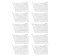 Bouchon de vidange d'alimentation de poulet, 10 pièces, mangeoire en plastique, bouchon de vidange à bride droite pour animaux de ferme (Petite règle droite)