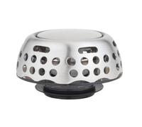 Bouchon de vidange de baignoire, en acier inoxydable avec bouton poussoir, pour la prévention des obstructions pour salle de bain, baignoire, lavabo, argenté, 7,3 cm