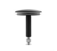 Bouchon de vidange de baignoire en laiton 43 mm design bouton poussoir hauteur réglable bonde de baignoire évier de rechange noir mat