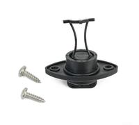 Bouchon de vidange de bateau et douille 18 mm avec captif, en plastique noir avec joint torique pour puits de pêche, coffres de glace et coques marines, comprend 2 vis