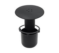 Bouchon de vidange de douche noir 90 mm/115 mm - Finition noire mate - Attrape-cheveux à débit rapide