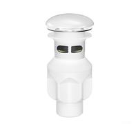 Bouchon de vidange de lavabo en céramique avec panier à débris amovible, bouchon de vidange d'évier à débit rapide pour salle de bain, filtre anti-encrassement, joint en silicone étanche (blanc)