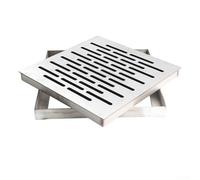 Bouchon de vidange de sol en acier inoxydable, design antidérapant carré avec système de drainage rapide à plusieurs trous pour intérieur et extérieur 150 x 150 x 20 mm (300 x 300 x 20 mm)