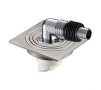 Bouchon de vidange de sol pour machine à laver avec joint rotatif à 360°, anti-odeur et anti-refoulement pour tuyaux de 50 à 75 mm, bouchon de vidange d'évier chromé ABS, argenté (B)