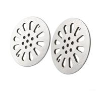 Bouchon de vidange de sol rond en acier inoxydable 8 cm | Lot de 2 pour plusieurs zones - Installation facile - S'adapte aux canalisations standard pour plus de durabilité