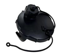 Bouchon de vidange d'égout de remorque | Couvercle de sortie de 7,6 cm avec port de rinçage 3/4 tubes, partie de tuyau d'eaux usées noir pour les besoins d'entretien