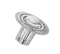 Bouchon de vidange d'évier avec insert en maille et joint en silicone pour salle de bain ou cuisine à drainage rapide en laiton chromé ABS attrape-cheveux compatible avec les canalisations standard de